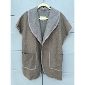 WILFRED FREE Medium Oversized Vest Cardigan Tunic Length Minimalist Lagenlook M